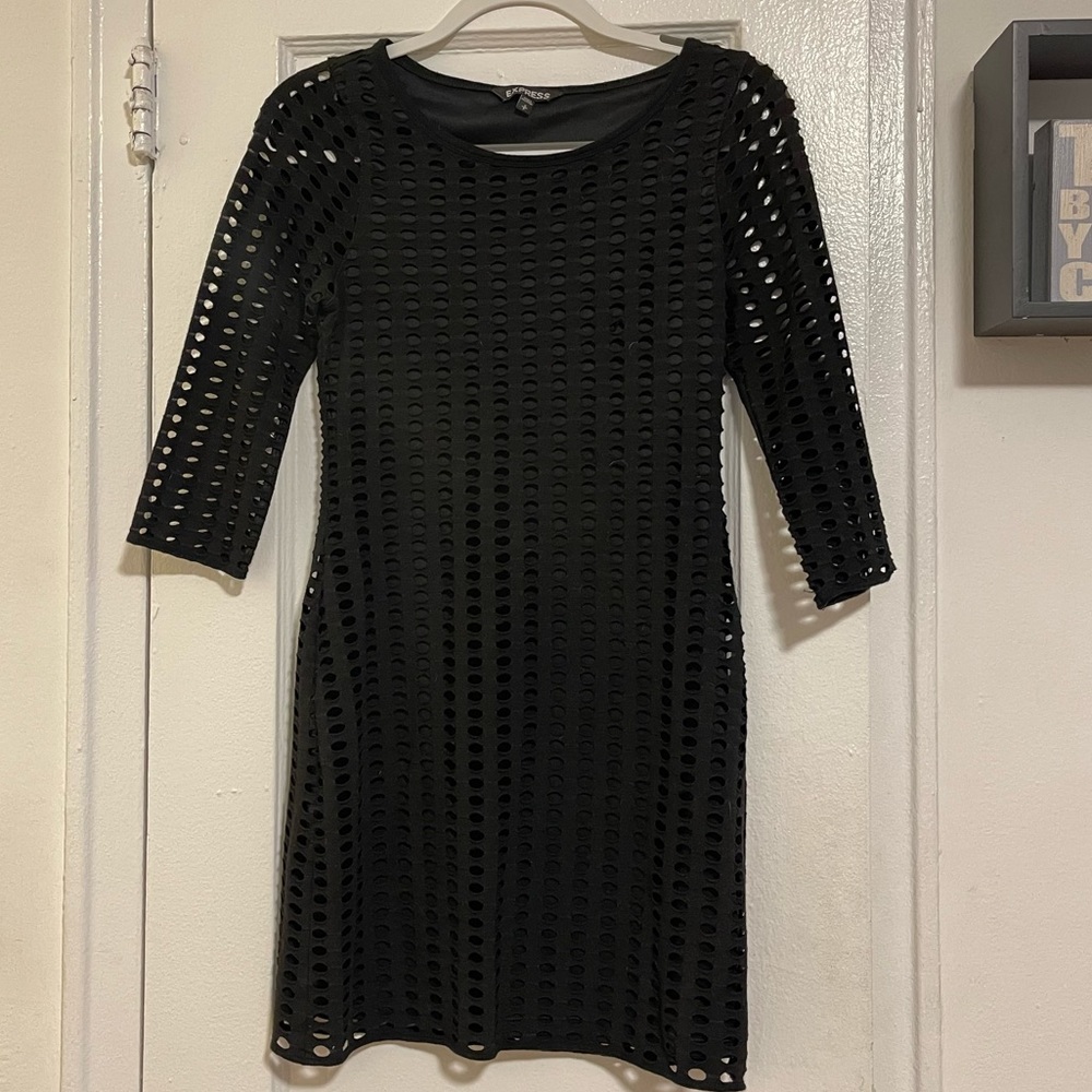 Cut out long black dress